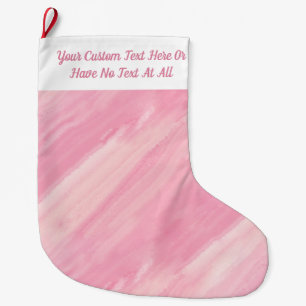 Grande Chaussette De Noël Marbre rose Pourvoyeur Ombre Brush Stripes