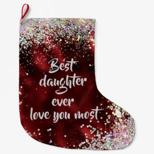 Grande Chaussette De Noël Meilleure fille