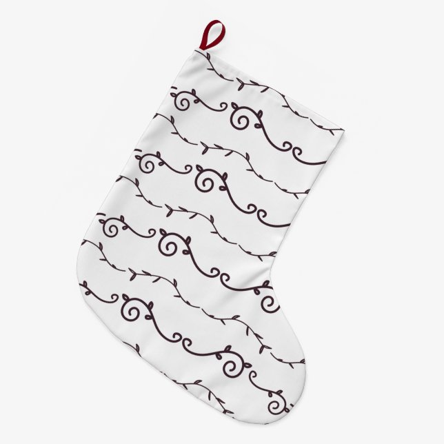 Grande Chaussette De Noël modèle tourbillon (Devant (Accrochage))