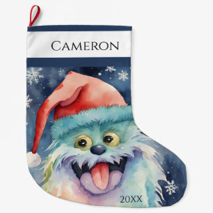Grande Chaussette De Noël Monster de Furry Xmas