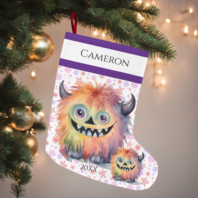 Grande Chaussette De Noël Monster mignon Furry (Créateur téléchargé)
