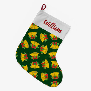 Grande Chaussette De Noël Motif Christmas Bells