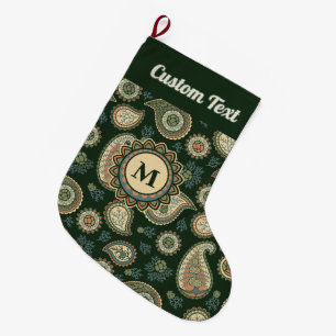 Grande Chaussette De Noël Motif Cypress Paisley