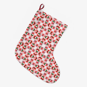 Grande Chaussette De Noël Motif de Noël festif
