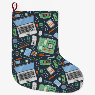 Grande Chaussette De Noël MOTIF informatique
