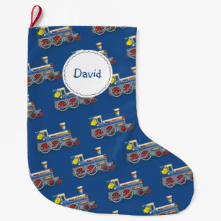 Grande Chaussette De Noël Motif locomotif impressionnant