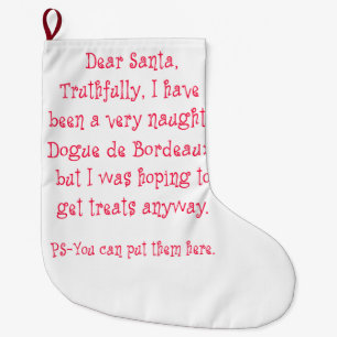 Grande Chaussette De Noël Naughty Dogue de Bordeaux