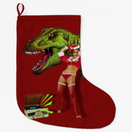 Grande Chaussette De Noël Navidades Jurásicas Pin Up