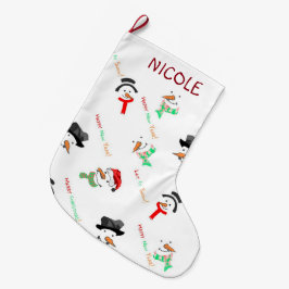 Grande Chaussette De Noël Neige