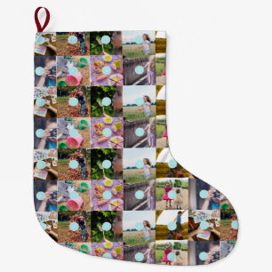 Grande Chaussette De Noël Noël 10 Photos Collage Personnalisé