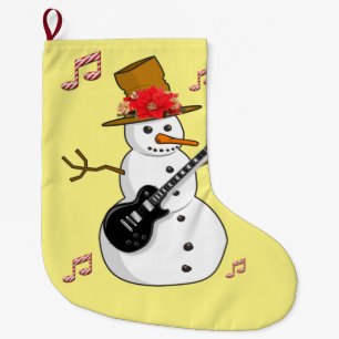 Grande Chaussette De Noël Noël, bonhomme de neige de Noël