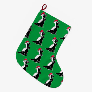 Grande Chaussette De Noël Noël de blaireau de miel