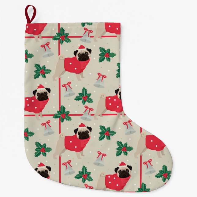 Grande Chaussette De Noël Noël drôle (Devant)