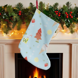 Grande Chaussette De Noël Noël en juillet Motif Noël Stocking