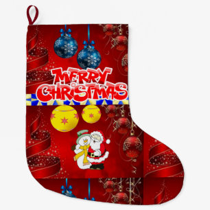 Grande Chaussette De Noël Noël, Joyeux Noël
