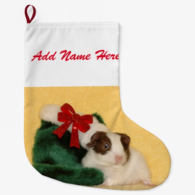 Grande Chaussette De Noël Noël mignon de cobaye de bébé (Devant)