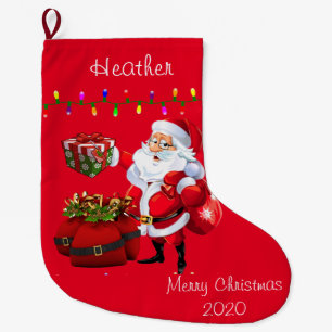 Grande Chaussette De Noël Noël, Noël Père Noël