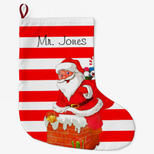 Grande Chaussette De Noël Noël, Noël Père Noël