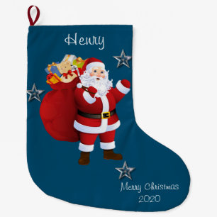 Grande Chaussette De Noël Noël, Noël Père Noël
