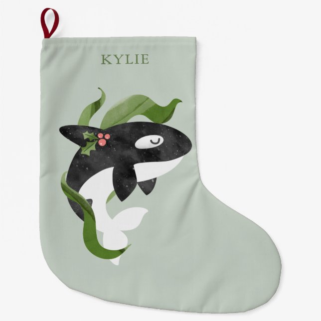 Grande Chaussette De Noël Noël Orca (Devant)