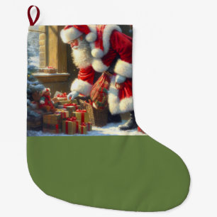 Grande Chaussette De Noël Noël Père Noël 3