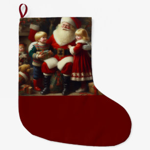 Grande Chaussette De Noël Noël Père Noël avec enfants 6