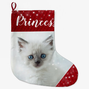 Grande Chaussette De Noël Noël Personnalisé Animaux de compagnie photo Sto