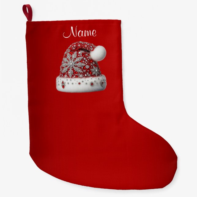 Grande Chaussette De Noël Noël Rouge Noël Noël Fête (Devant)