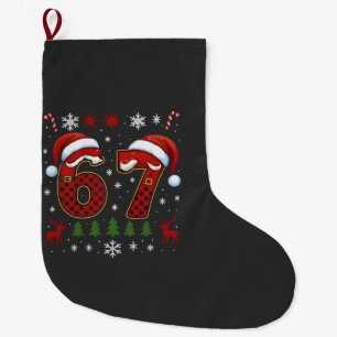 Grande Chaussette De Noël Noël Six Sept 67 Santa Xmas Gen Alpha