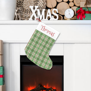Grande Chaussette De Noël Noël Vert Vacances Russe Agritourisme Plaid