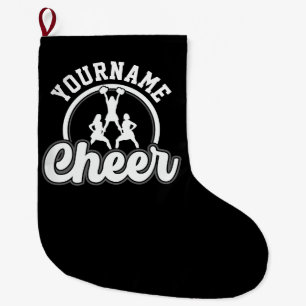 Grande Chaussette De Noël NOM personnalisé Cheer Team Varsity Pom-pom girl