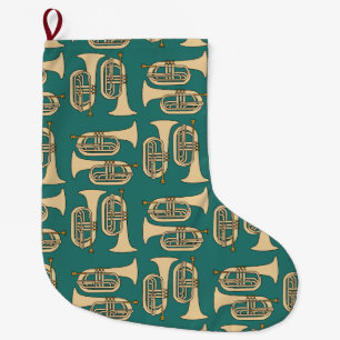 Grande Chaussette De Noël *Notes de musique Baritone Marching