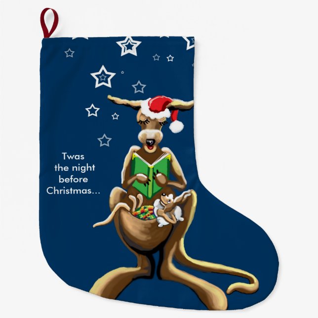 Grande Chaussette De Noël Nuit australienne avant Noël (Devant)
