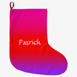 Grande Chaussette De Noël Ombre rouge violet magenta Festive