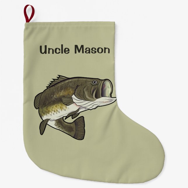 Grande Chaussette De Noël Oncle : Basse de large ouverture (Devant)