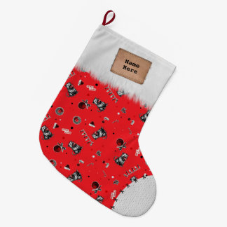 Grande Chaussette De Noël Opossum de Noël Trashy qui mâche un Ornement en Ve