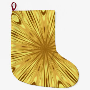 Grande Chaussette De Noël Or Liquide : Gilded Zenith Fêtes Personnalisées