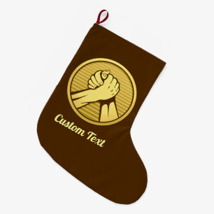 Grande Chaussette De Noël Or pauvre