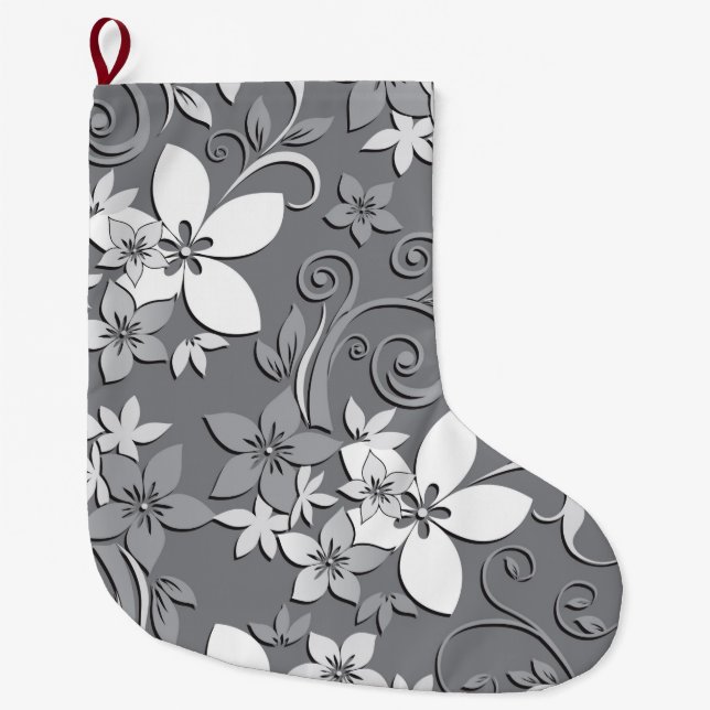Grande Chaussette De Noël Papier mural à fleurs 2 (Devant)