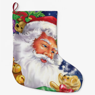 Grande Chaussette De Noël Père Noël et nounours