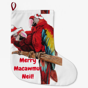 Grande Chaussette De Noël Père Noël Macaws Macaw Parrot Noël Stocker