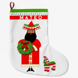 Grande Chaussette De Noël Père Noël mexicain
