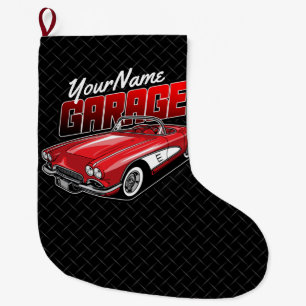 Grande Chaussette De Noël Personnalisé 1961 C1 Red Classic Sports Voiture Ga