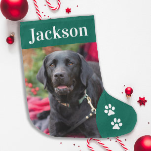 Grande Chaussette De Noël Personnalisé Animaux de compagnie Chien photo Vaca