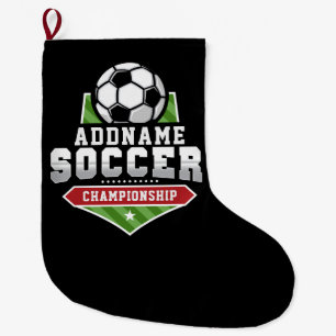 Grande Chaussette De Noël Personnaliser Football AJOUTER TEXTE Varsity Team