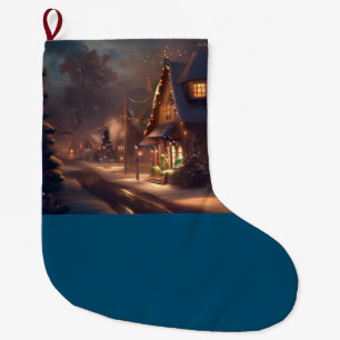 Grande Chaussette De Noël Petite ville de Noël 2