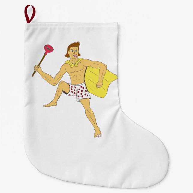 Grande Chaussette De Noël pince et sous-vêtements (Devant)