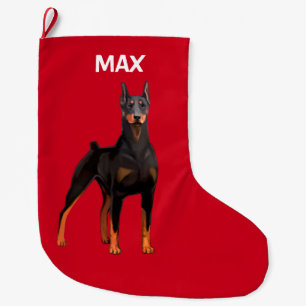 Grande Chaussette De Noël Pinscher de dobermann