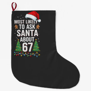 Grande Chaussette De Noël Plus susceptible de demander à Santa à propos de 6