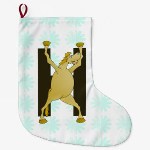Grande Chaussette De Noël Pony Alphabet Monogramme H